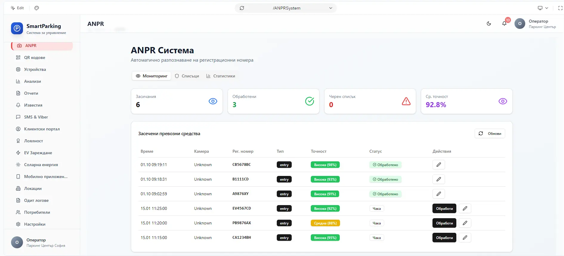 SmartParking Pro - Интерфейс 5